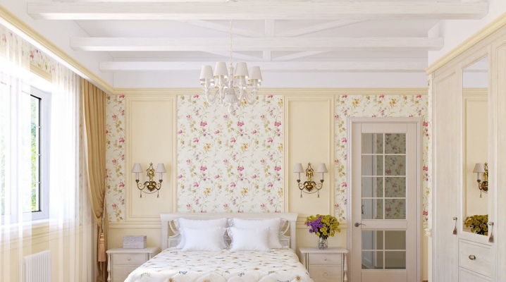 Bakgrund till sovrummet i stil med Provence