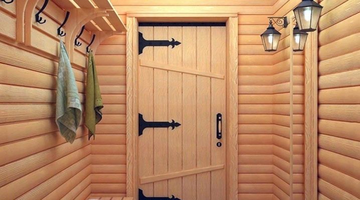  Pintu kayu untuk mandi