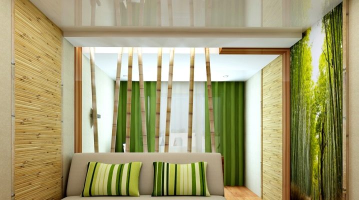  Bambusové tapety v interiéru
