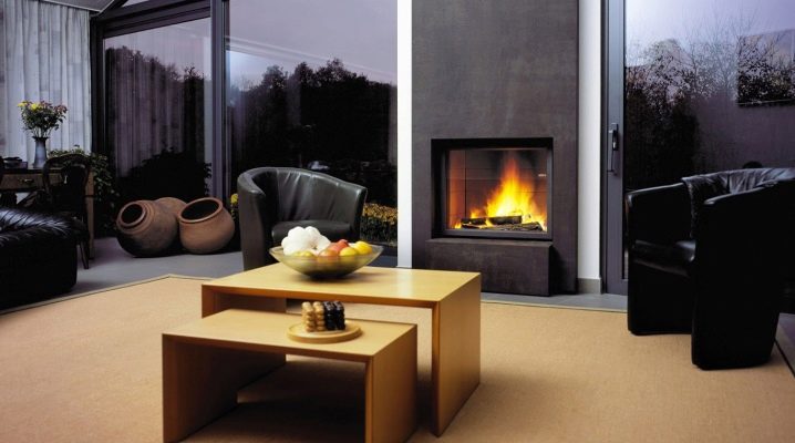  Design living room with fireplace in the house: beautiful examples of the interior