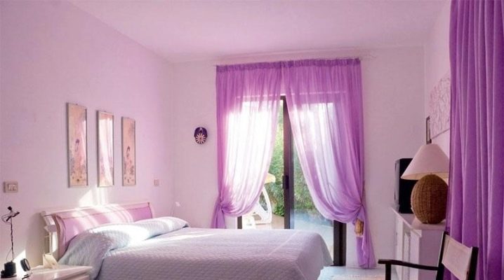  Choosing curtains under the lilac wallpaper