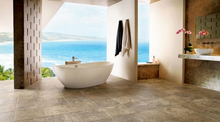 Floor tiles under the stone: the pros and cons