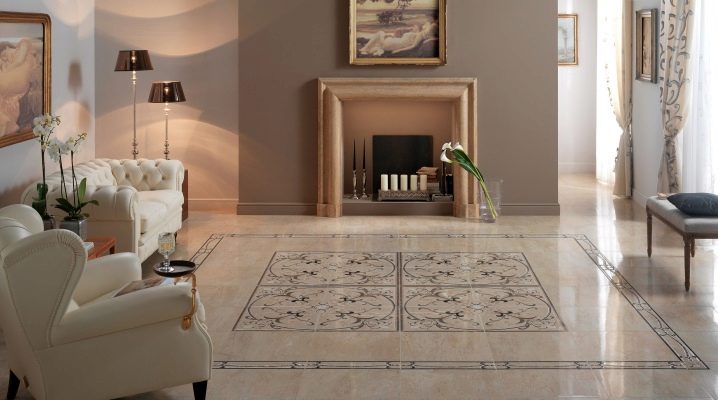  Classic-style floor tiles: interior design details