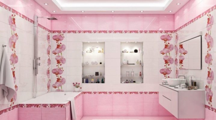  Pink ceramic tiles: interesting design options