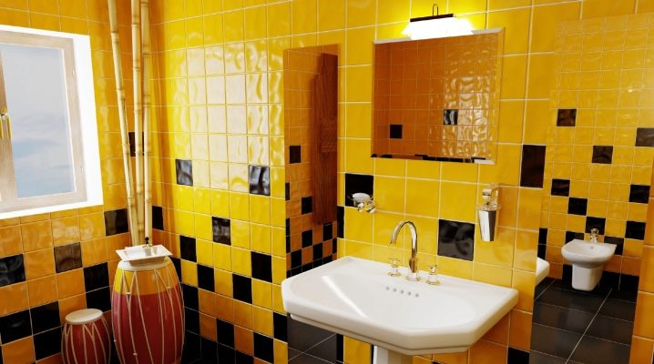  Yellow tile: bright accents in interior design