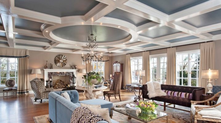  Figured ceilings: modern ideas for interior decoration