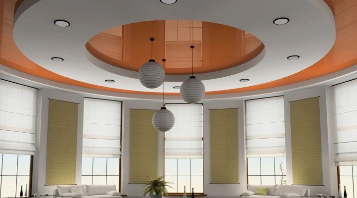  Multi-level plasterboard ceilings with lighting: original design ideas
