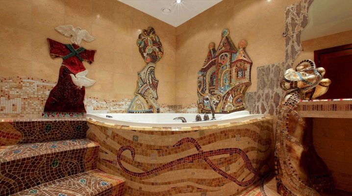 Mosaic in the style of Antonio Gaudi: in search of a unique interior design