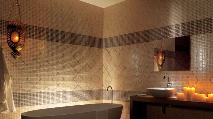 Banyo için mozaik çini: seçim için öneriler