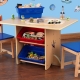  Children's wooden high chair with table