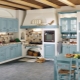  The combination of colors in the kitchen