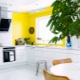  الجدران الصفراء في المطبخ