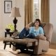  Armchair with footrest