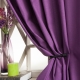  Lilac curtains in the bedroom