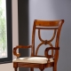  Wooden chairs with padded seat