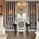  Black and white wallpaper in the interior: a spectacular game of contrasts