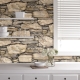  Wallpaper under the stone in a modern interior