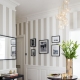  Striped wallpaper in the interior of apartments