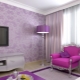  Lilac wallpaper in the interior