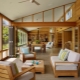  The interior of a wooden house: options for interior design
