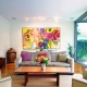  Målningar i vardagsrummets interiör: de mjuka väggdekorationerna
