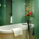  Azulejos verdes en diseño del apartamento y casa particular.