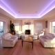  Stretched ceiling lights with LED strip: features and installation
