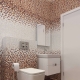  Mosaic på toaletten: exempel på spektakulära finish